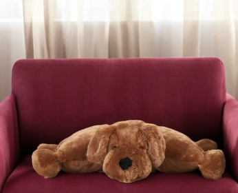 22" X 18" Brown Dog Throw Pillow