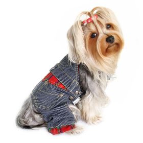 Adorable Stripy Denim Overall (size: L)