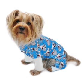 Ultra Soft Plush Minky Silly Sharks Pajamas (size: L)