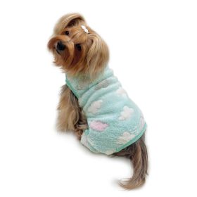 Ultra Plush Fluffy Clouds Front Sleeveless Pajamas (size: L)