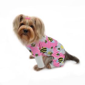 Ultra Soft Plush Minky Bumblebee & Flower Pajamas (size: XL)