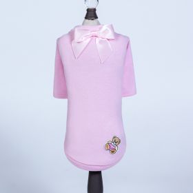 Baby Bear Dog  Tee (Color: Baby Pink, size: XXS)