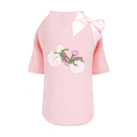 Bicycle Dog Sweater (Color: Baby Pink, size: XXS)