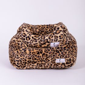 Cashmere Dog Bed (Color: Leopard, size: LG)