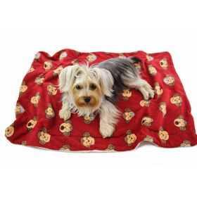 Silly Monkey Ultra-Plush Blanket (Color: Burgundy, size: L)