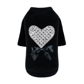 Oh my Heart Dog Sweater (Color: Black, size: SM)