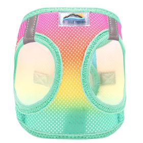American River Choke Free Dog Harness Ombre Collection (Color: Beach Party, size: 3X-Large)