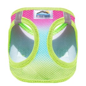 American River Choke Free Dog Harness Ombre Collection (Color: Rainbow, size: large)