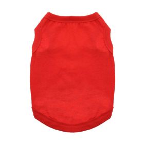 Cotton Dog Tank (Color: Flame Scarlet Red, size: X-Large)