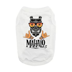 Mahalo Dog Shirt (Color: White, size: 3X-Large)