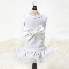 Ballerina Dog Dress Collection (Color: White, size: LG)