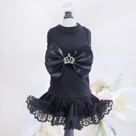 Royal Princess Dog Dress (Color: Black, size: LG)
