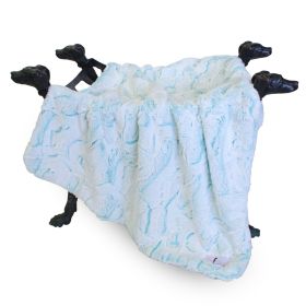 Whisper Dog Blanket (Color: Aqua, size: SM)